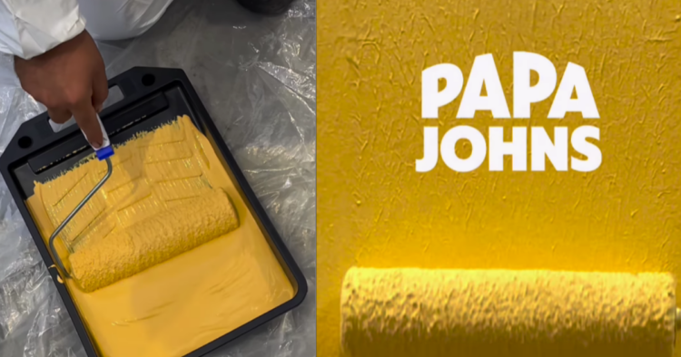 Papa John’s se pinta de amarillo y genera intriga 1 Papa John’s se pinta de amarillo y genera intriga