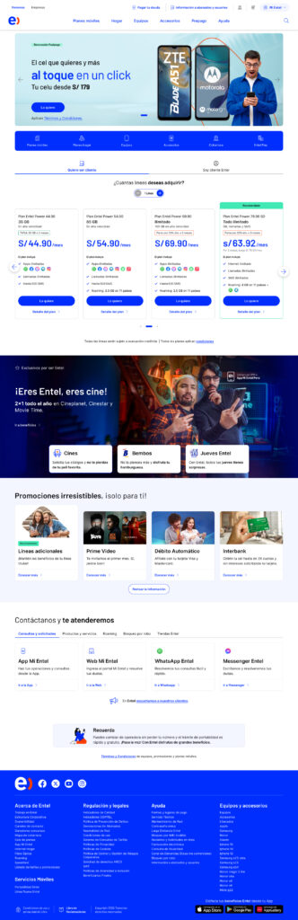 Burns Lima se une a la homologación corporativa de Entel 3 Burns Lima impulsa la presencia digital de Entel en Chile y Perú renovando su sitio web