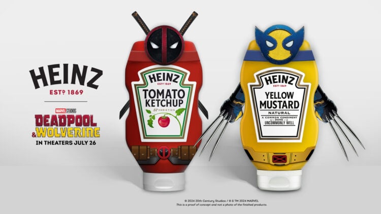 Heinz y Marvel se unen para lanzar una colección de kétchup y mostaza inspirada en 'Deadpool & Wolverine' 1 HeinzxDeadpoolWolverine FinalB