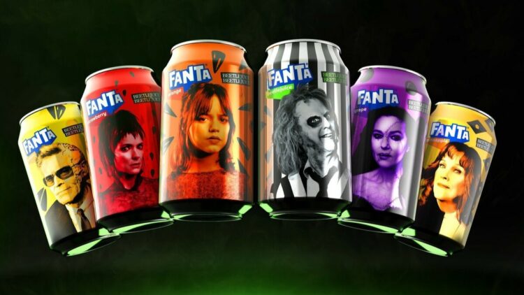 Fanta x Beetlejuice Beetlejuice Gaseosa refresco Michael Keaton Jenna Ortega Haunted Apple 01