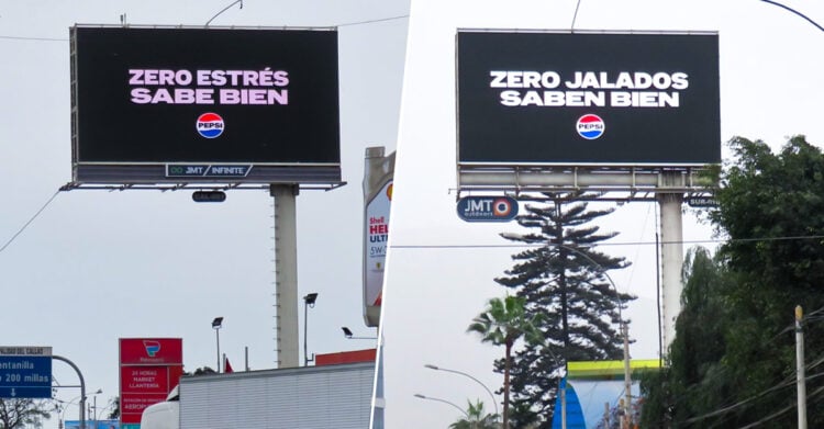 Anuncios en fondo negro invaden Lima desafiando diversas problemáticas 1 PORTAL PEPSICO PEPSI ZERO