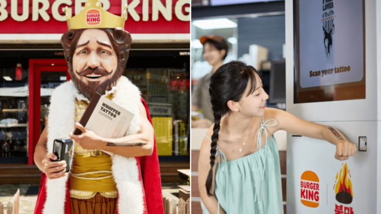 Burger King celebró 40 años en Corea regalando tatuajes inspirados en sus llamas 1 Burger King tatuajes