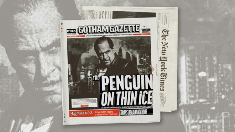 El New York Times se transforma en el 'Gotham Gazette' por un día para promocionar la serie "El Pingüino" 1 p 91192810 penguin max new york times ad gotham gazette