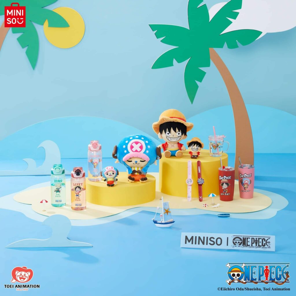 Miniso x One Piece Monkey D. Luffy Roronoa Zoro Nami Chopper Brock Sanji Anime Eiichiro Oda Manga Toei Animation 01