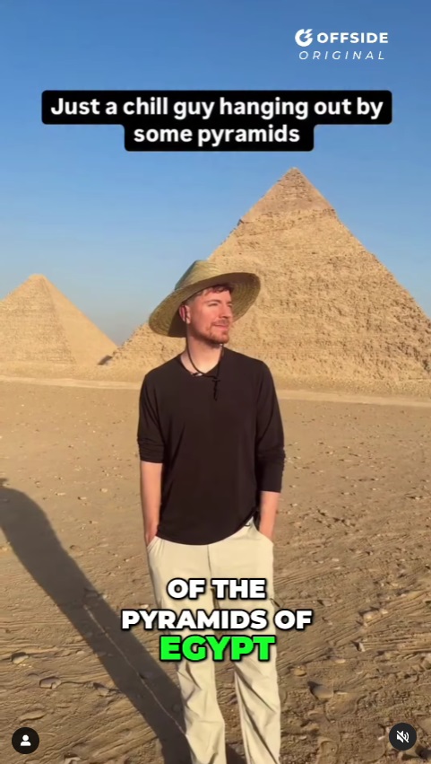 Mr. Beast alista nueva aventura en YouTube: “Tenemos las pirámides de Egipto por 100 horas” 2 Mr. Beast pirámides de Egipto