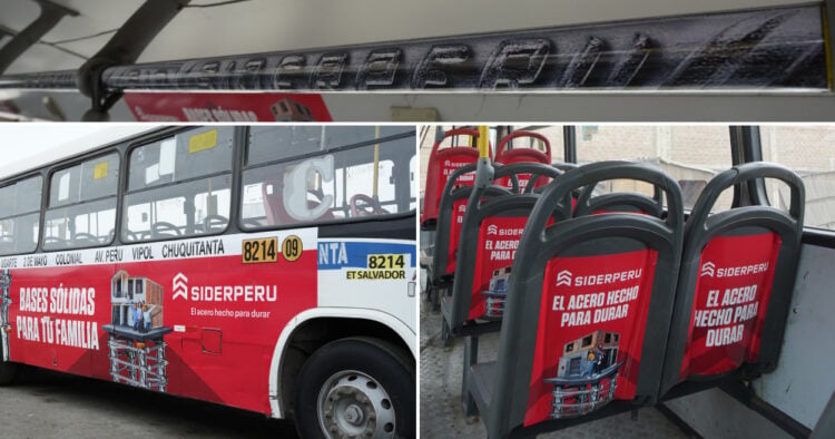 Campaña de SIDERPERU transforma pasamanos de buses para simular fierros de construcción 1 PORTAL 2 1