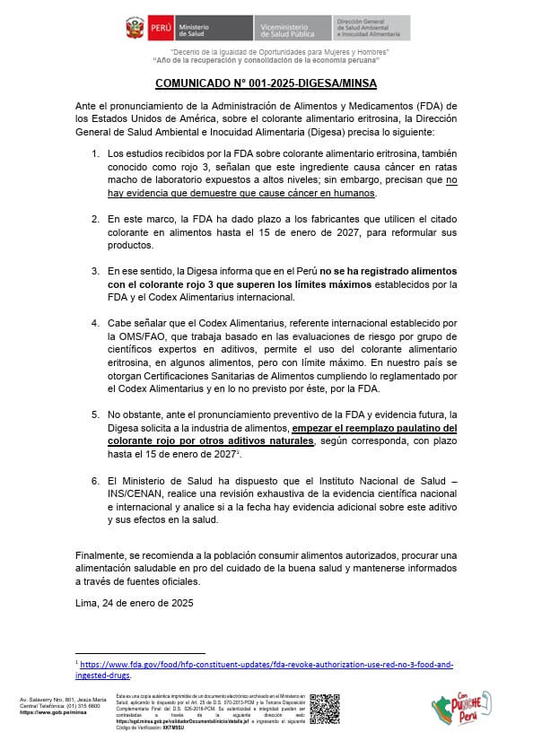 San Jorge anuncia el reemplazo del colorante rojo N° 3 en sus productos 2 San Jorge colorante rojo
