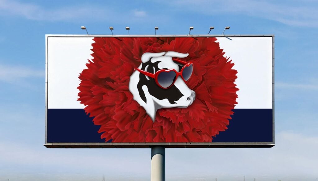 Gloria prueba su presencia de marca con un panel minimalista que no incluye texto 2 1736210439403