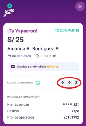 Yape previene transacciones falsas con la implementación de un código de seguridad 3 GRAFICA 2 12