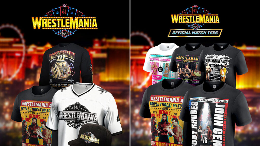 WrestleMania 41 Shirts Gear Apparel Collectibles Merchandise