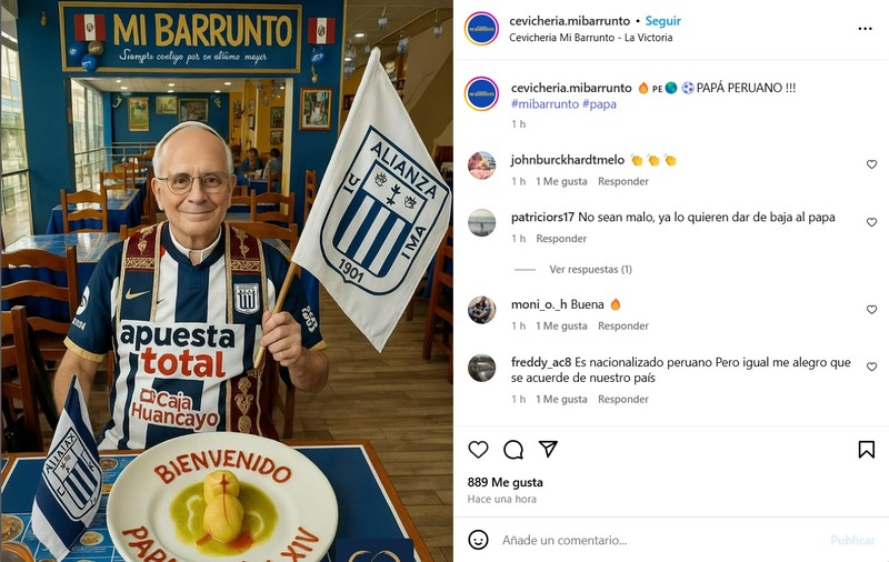 Marcas peruanas celebran la elección del nuevo Papa con creativos diseños en redes sociales 6 WhatsApp Image 2025 05 08 at 16.07.12 1