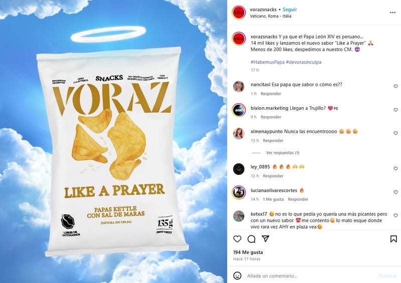 Marcas peruanas celebran la elección del nuevo Papa con creativos diseños en redes sociales 8 WhatsApp Image 2025 05 09 at 10.10.29 1