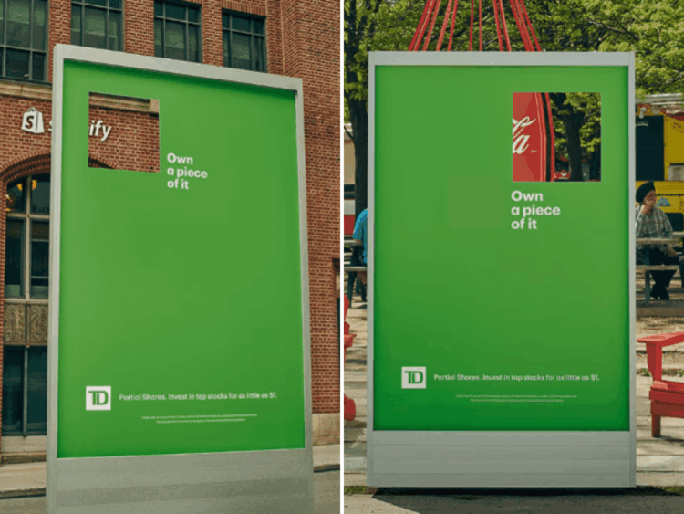 ¿Por qué estos paneles tienen un agujero que permite ver una fracción de los logos de otras marcas? 1 Louis Vuitton 80 1