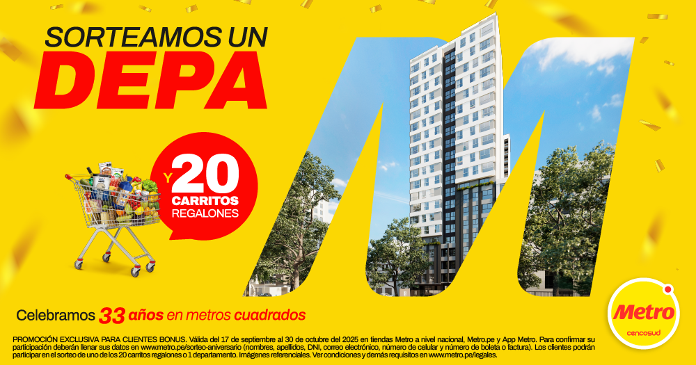 Supermercados Metro cumple 33 años y lo celebra sorteando un departamento de estreno 2 image 16