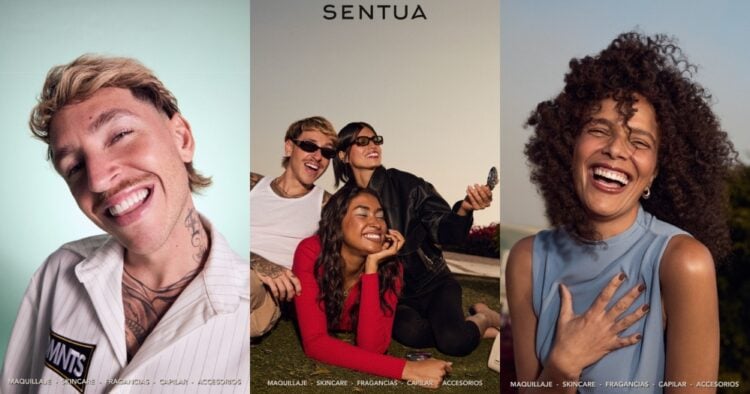 Perfumerías Unidas evoluciona y presenta Sentua: una nueva era de belleza junto a The Juju y Sed 1 BeFunky collage 2025 10 29T125916.221