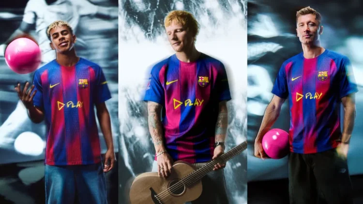 Ed Sheeran llega al Barça: su nuevo álbum "Play" protagoniza la camiseta del equipo 1 Ed Sheeran FC Barcelona 1