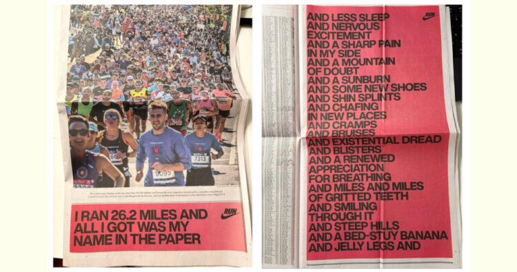 Nike dedicó 6 páginas en el NYT a los runners de la Maratón de Nueva York 1 PORTAL 60 1