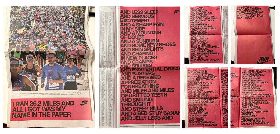 Nike dedicó 6 páginas en el NYT a los runners de la Maratón de Nueva York 2 grafica cuerpo 3 2