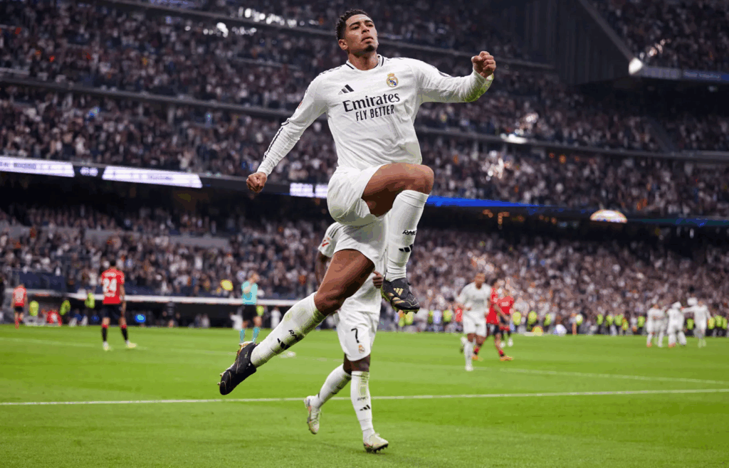 Jude Bellingham celebrates goal against CA Osasuna November 2024