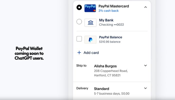 Paypal anuncia acuerdo con OpenAI para integrar su monedero digital dentro de ChatGPT 2 PayPal ChatGPT