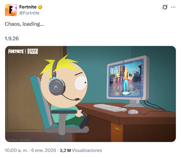 Fornite confirma colaboración con South Park: ¿cuándo estará disponible oficialmente? 2 Captura de pantalla 2026 01 06 152020
