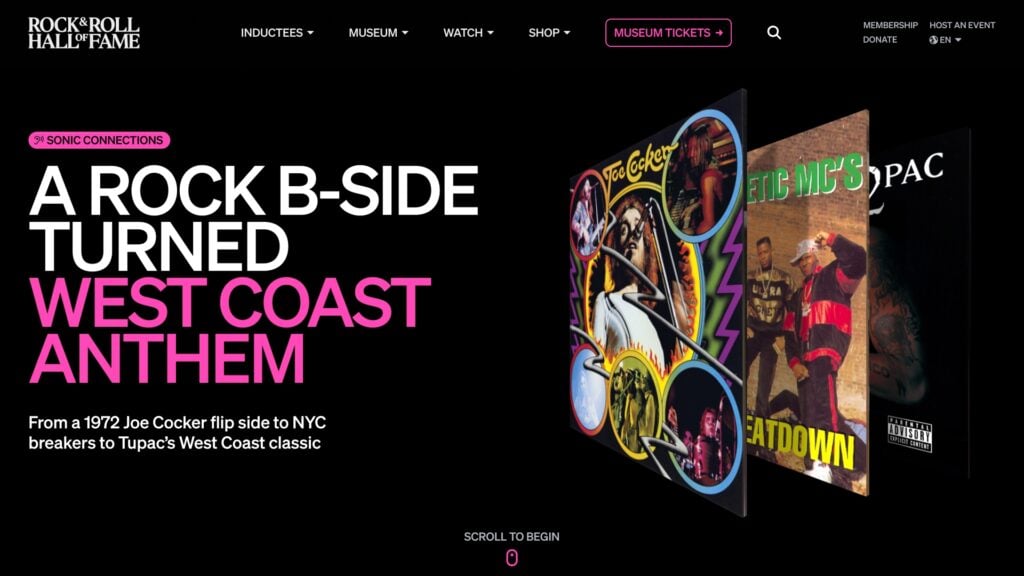 Rock & Roll Hall of Fame lanza nueva web con experiencia digital inmersiva 4 7 SONIC CONNECTIONS1