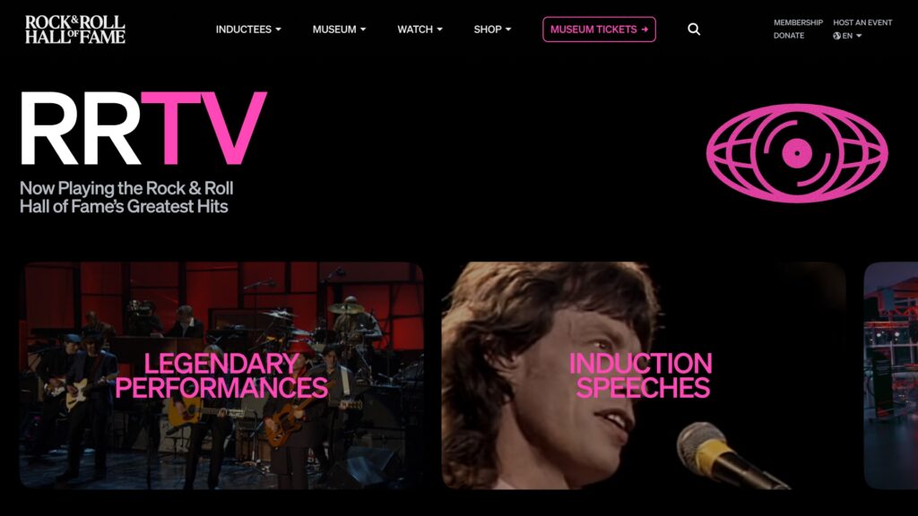 Rock & Roll Hall of Fame lanza nueva web con experiencia digital inmersiva 3 8 RRTV1