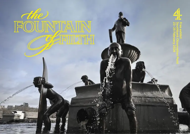 ¿Por qué las estatuas de una fuente en Londres “vomitan” aguas residuales? 2 channel 4 dirty business fontaine vomit eaux usees londres campagne 4creative 7