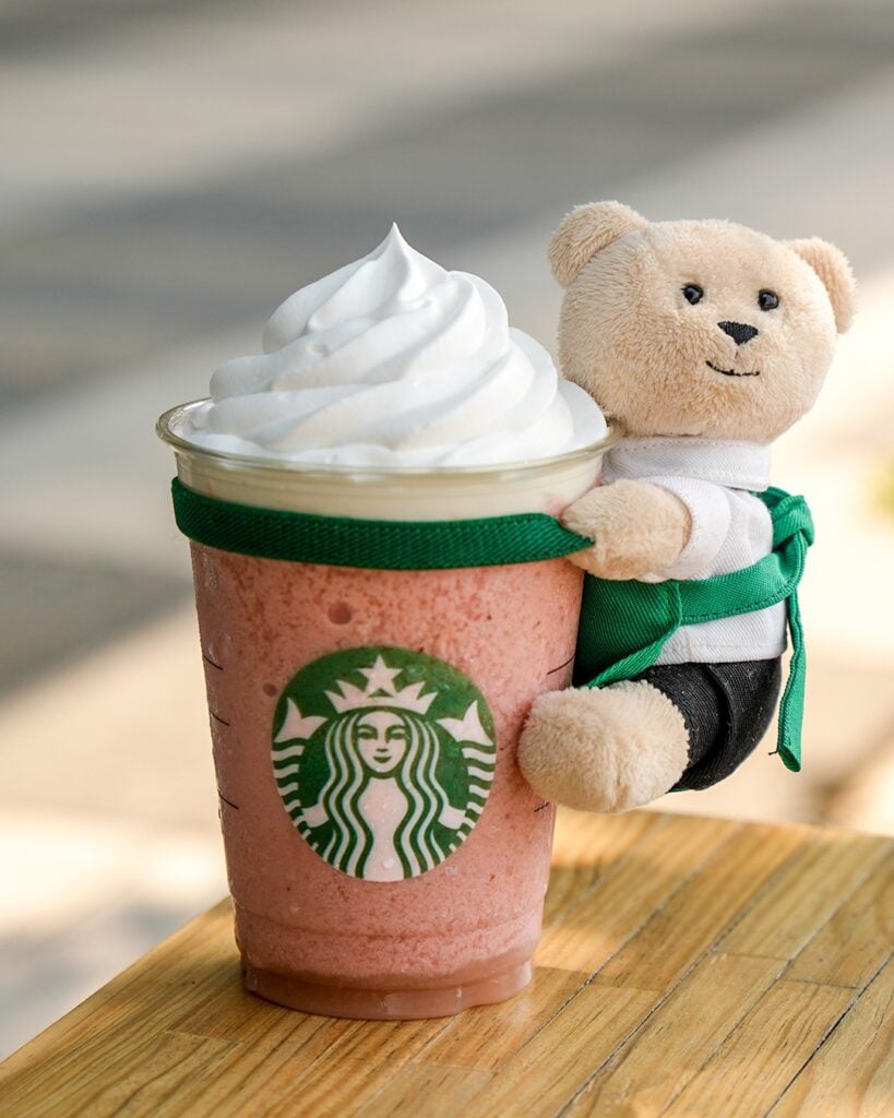 ¡MANANA tu abrazo favorito llegara Lleva el oso barista mas tierno en la compra de tu Frappucci