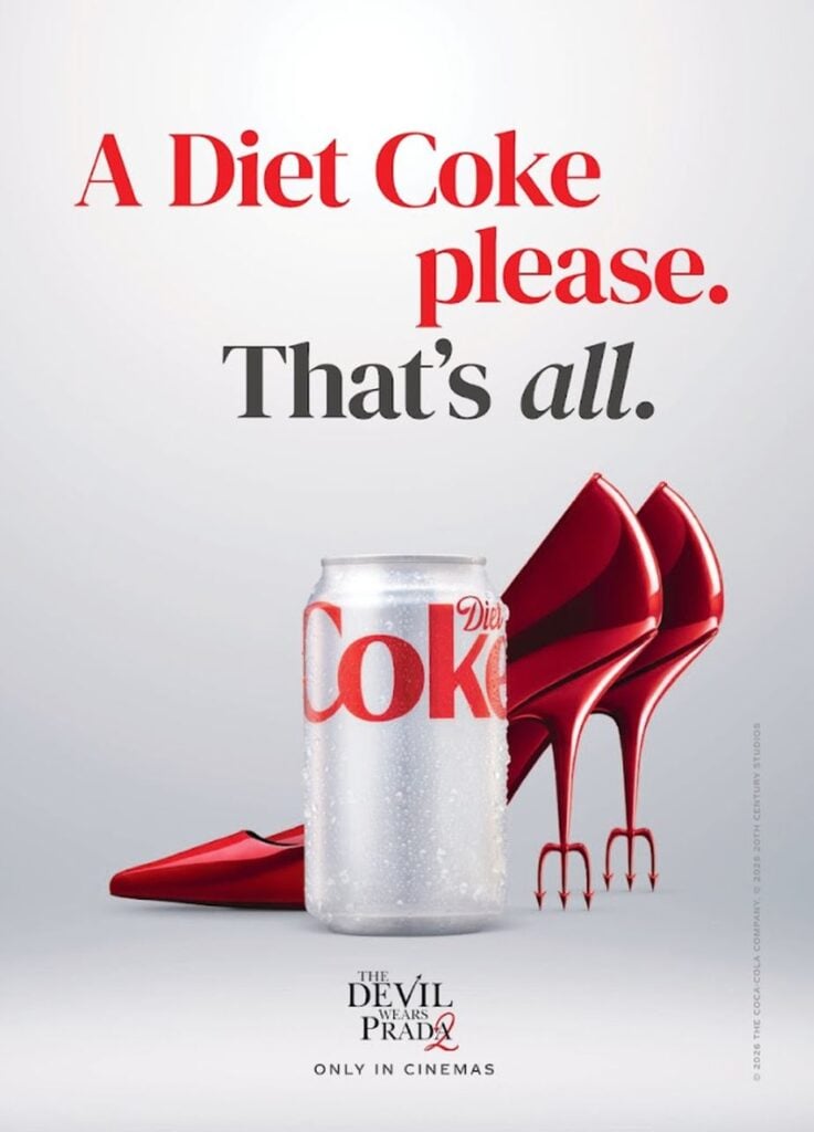 Diet Coke se suma al universo de "El diablo viste a la moda 2" con campaña global 4 Diet Coke Devil Wears Prada Poster.uFP U5EE