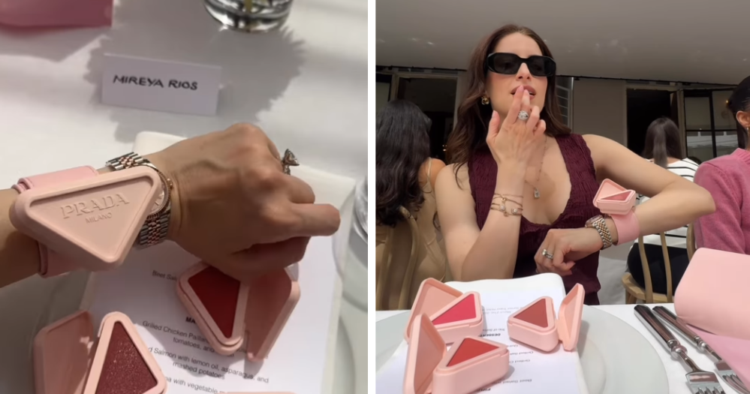 Prada Beauty convierte un recordado accesorio infantil en un brazalete para portar su nuevo blush 1 Prada Beauty