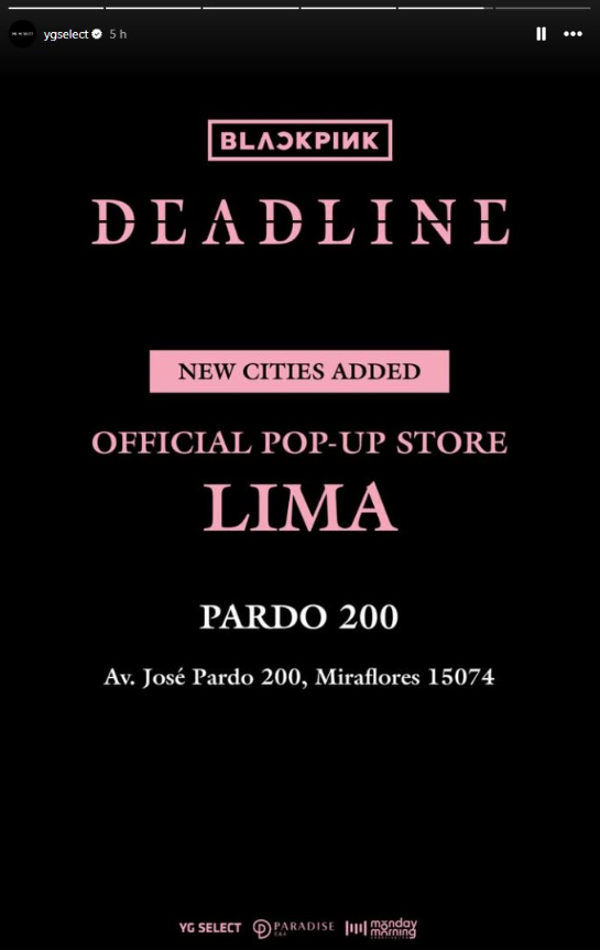 BLACKPINK llega a Lima con su pop-up store: ¿dónde y cuándo estará disponible? 2 Anuncio de la llegada de la pop-up store de BLACKPINK en Perú.