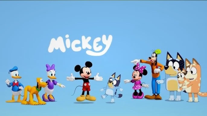 Mickey Mouse y Bluey se unen en el crossover más tierno de Disney 2 Mickey y Bluey se unen en crossover de Disney.