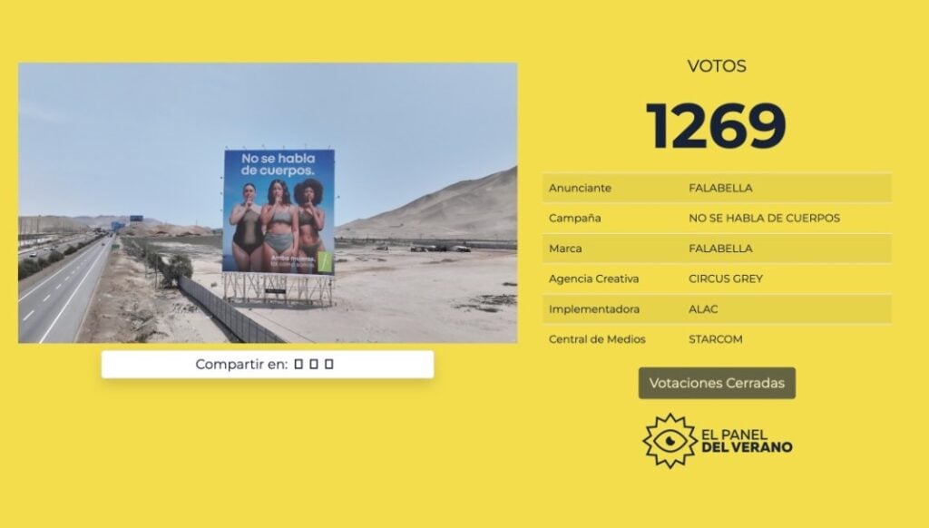 Falabella gana el concurso "El Mejor Panel del Sur 2026" tras votación pública 3 PANEL DE SUR 2026