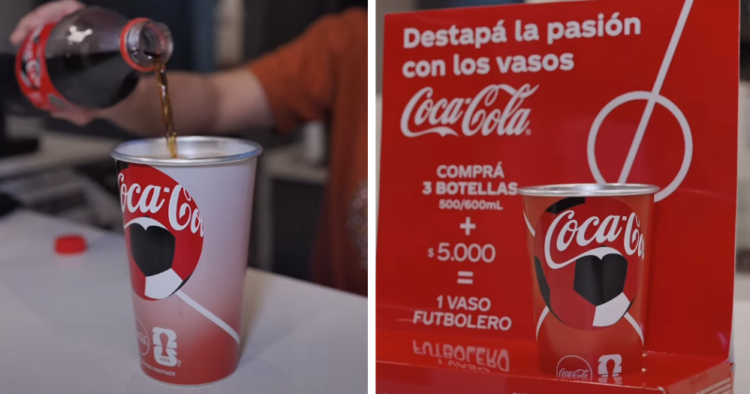 Coca-Cola continúa capitalizando el Mundial y lanza vasos temáticos que cambian de color 1 Coca Cola