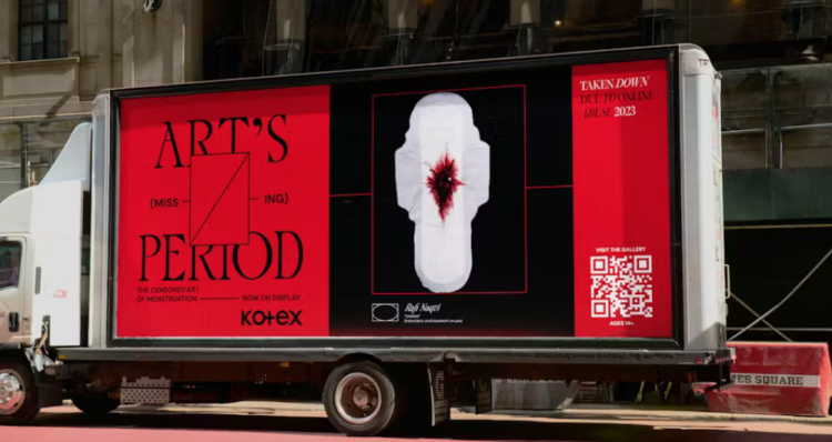 Kotex cuestiona la censura de la menstruación en el arte con una nueva campaña