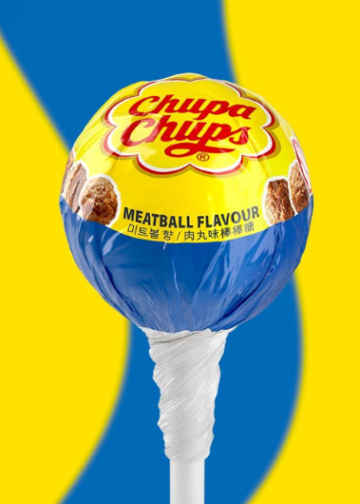 IKEA y Chupa Chups lanzan paleta sabor albóndiga sueca tras una broma del April Fools'