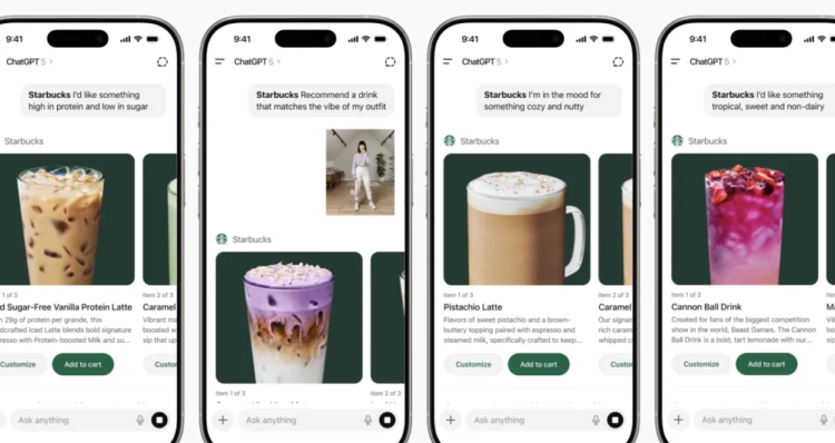 Starbucks integra ChatGPT para recomendar bebidas según el estado de ánimo del usuario
