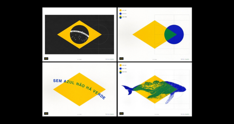 Una campaña reinterpreta la bandera de Brasil para alertar sobre la protección de los océanos