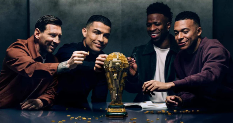 LEGO reúne a Cristiano Ronaldo, Messi, Mbappé y Vinícius en campaña rumbo al Mundial 2026