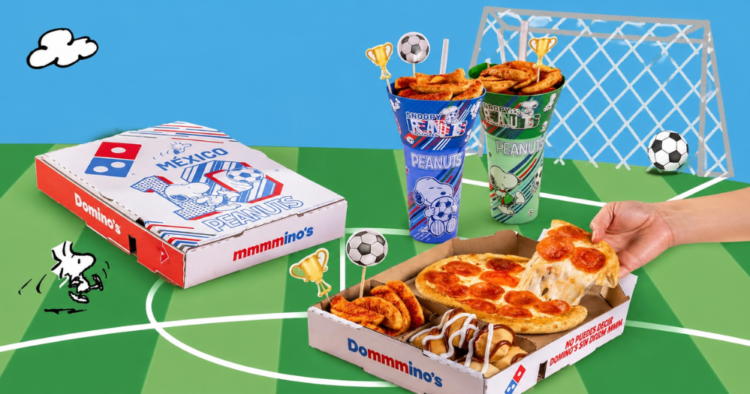 Domino's Pizza lanza vasos de Snoopy inspirados en el Mundial 2026