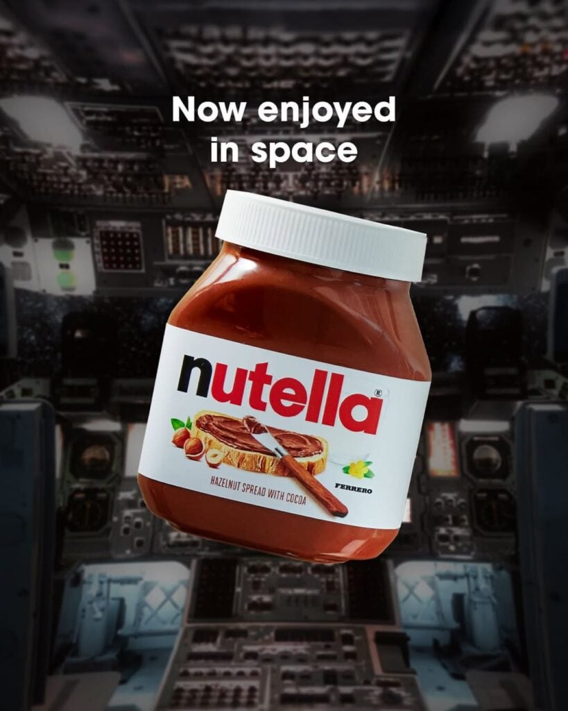 Nutella crea publicación sobre su video viral en misión Artemis II. 