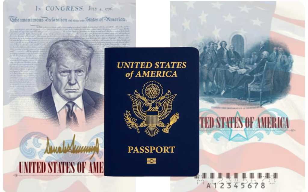 Pasaporte de Estados Unidos tendrá imagen de Donald Trump. 