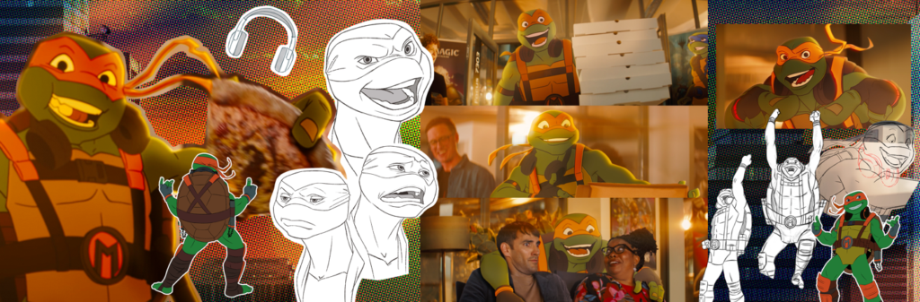 Las Tortugas Ninja irrumpen el mundo real con una campaña que mezcla live action y animación 2 BTS de campaña de Las Tortugas Ninja.