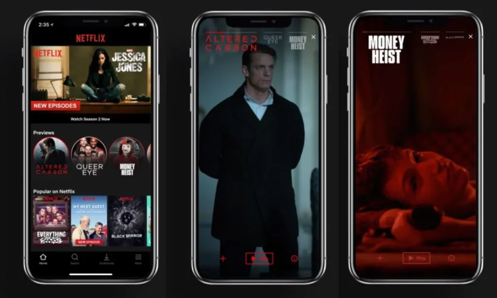 Netflix videos verticales.