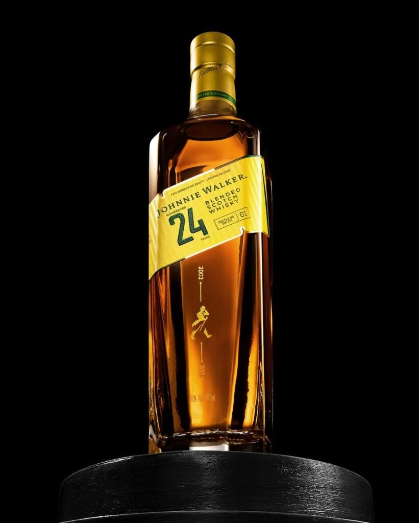 A Johnnie Walker lancou uma edicao especial de whisky de 24 anos no Brasil em referencia aos per 1