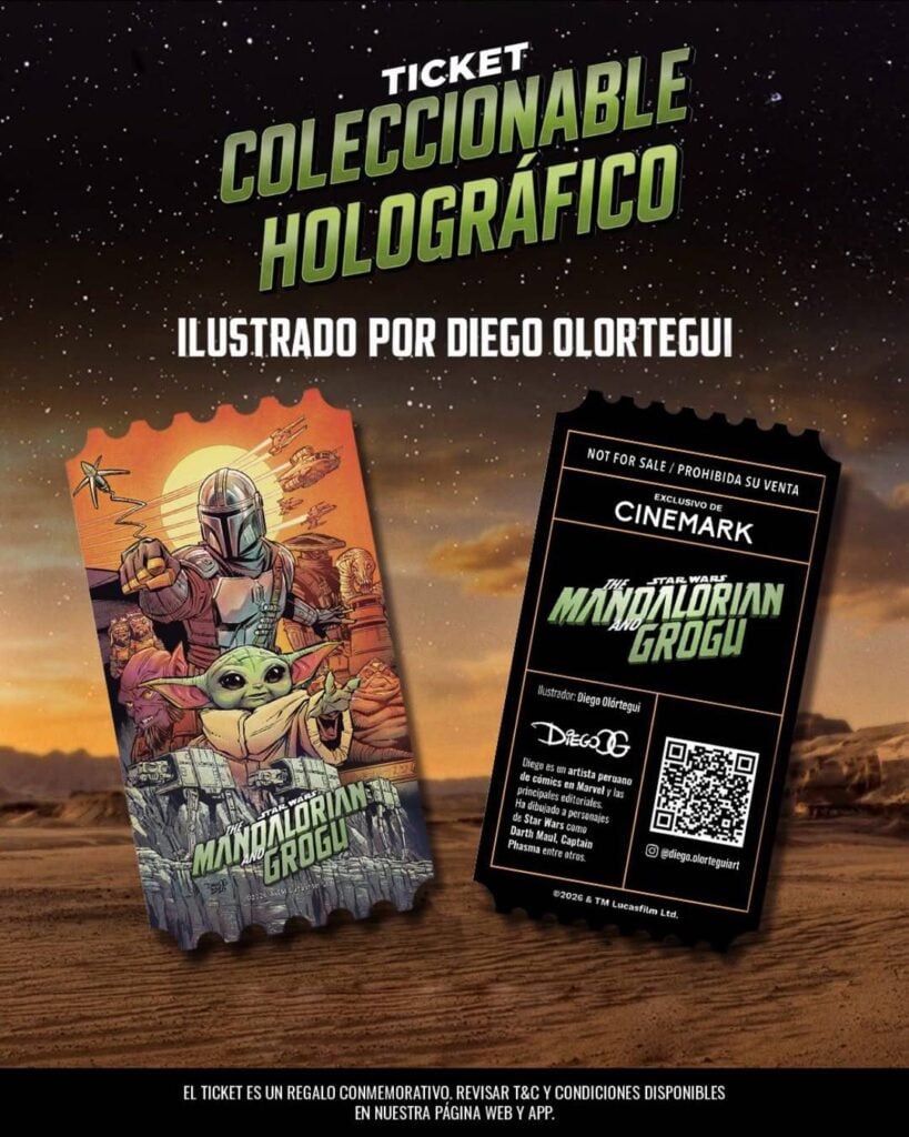 Estos son los coleccionables de "The Mandalorian and Grogu" que llegaron a los cines peruanos 7 CINEMARK TICKET
