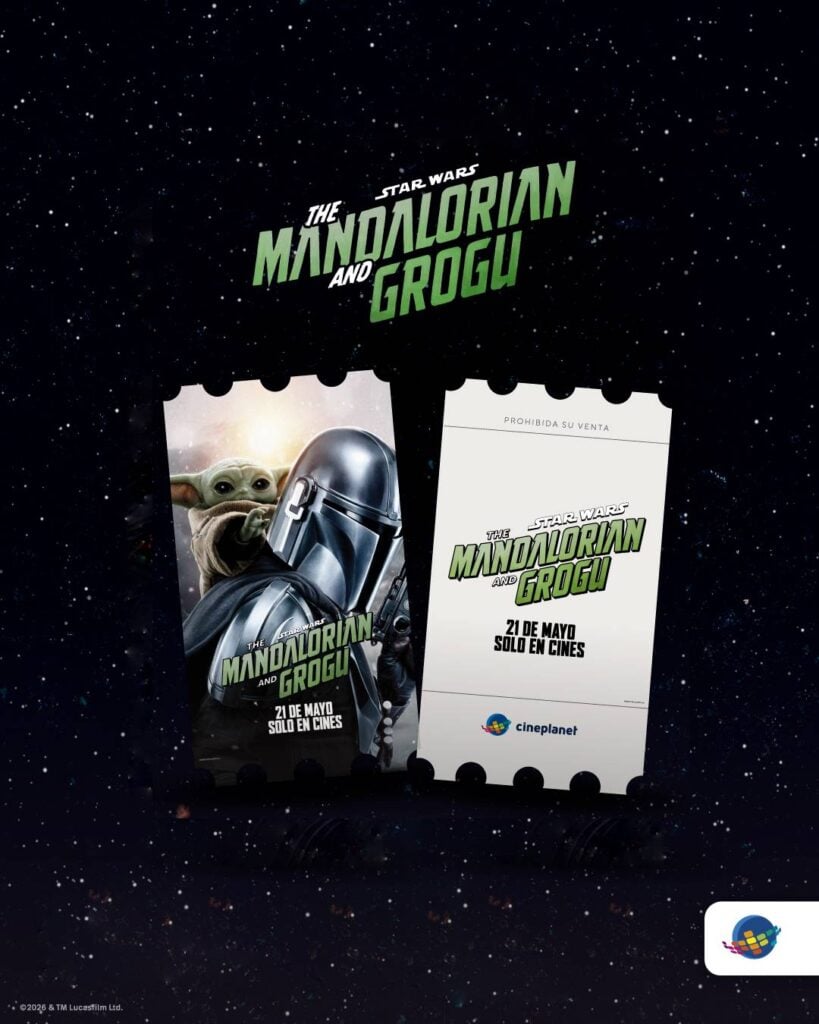 Estos son los coleccionables de "The Mandalorian and Grogu" que llegaron a los cines peruanos 2 CINEPLANET TICKET COLECCIONABLE