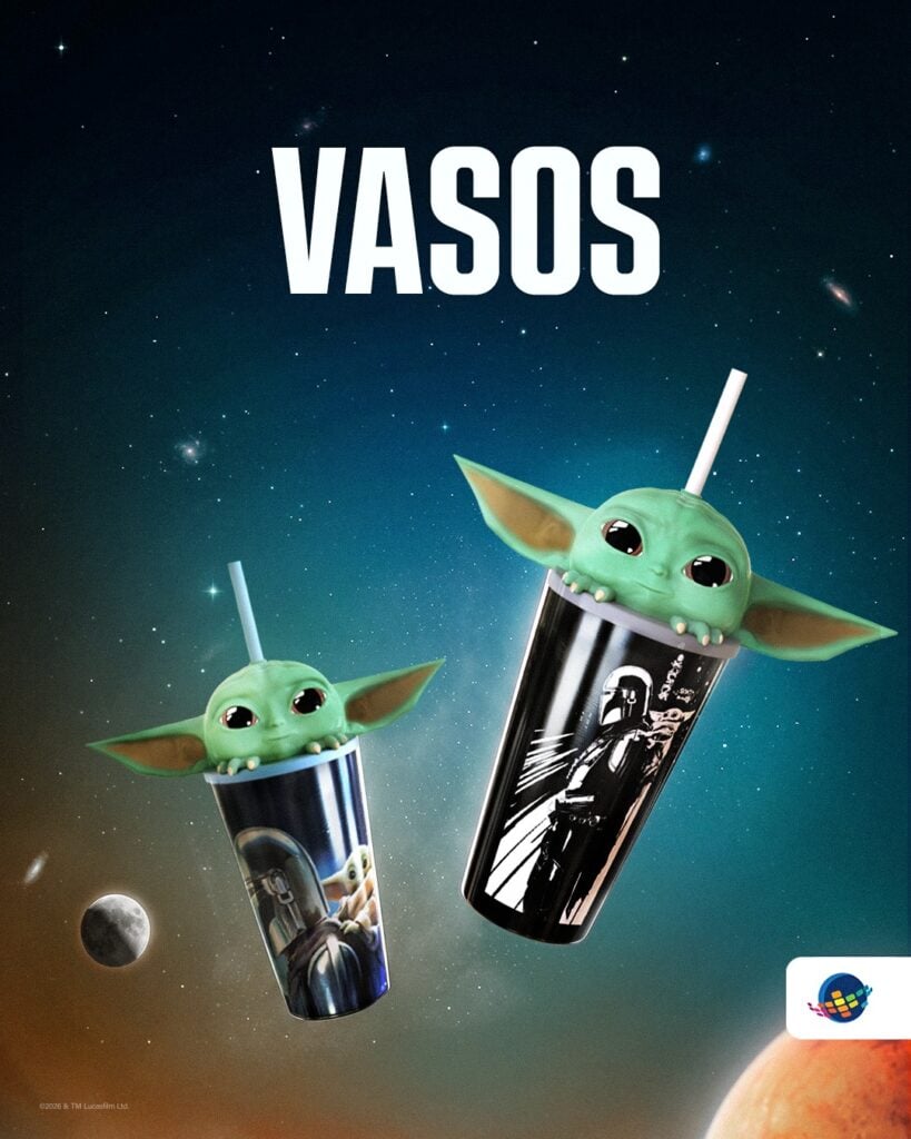 Estos son los coleccionables de "The Mandalorian and Grogu" que llegaron a los cines peruanos 4 CINEPLANET VASOS