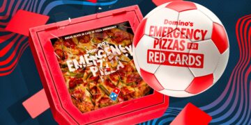 Domino’s obsequiará hasta US$ 1 millón en pizzas por cada tarjeta roja a la selección de EE.UU. 3 Domino’s obsequiará hasta $1 millón en pizzas por cada vez que un equipo de EE.UU. reciba una tarjeta roja